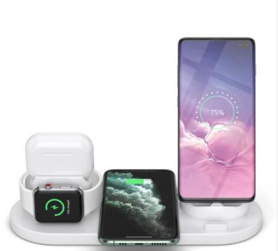 China Home Appliances JWXC-006 3 in 1 QI Wireless Charger Stand 4 in 1 Multifunctional Phone Fast Charging Stand for Watch Phone Wireless Charger for sale