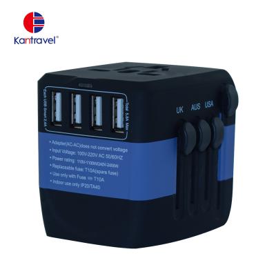 China EU Mobile Phone 400Plus Adapters with Four USB and One Type-C Adaptive Power Adapters Electric USB Left Charger for sale