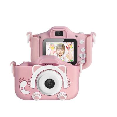 China Cheap X2 Kitty 2 Inch HD Screen Chargeable Camera X2 Kitty 2 Digital Mini Camera Kids Cartoon Cute Camera for sale