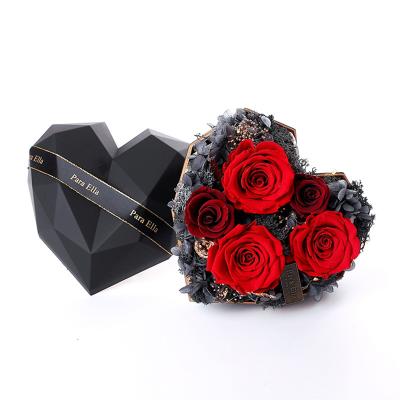 China Quality Professional Home Popular Product Making Decoration Immortality Heart Shaped Flower Seeking Wedding Box for sale