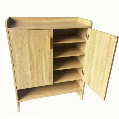 China Contemporary Rustic Particleboard Cabinet Shoe Furniture Wooden Shoe Cabinet With Door for sale