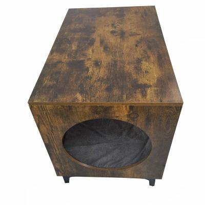 China Sustainable Special Hot Selling Quadrate Indoor Luxury Dog Sleeping Furniture Wooden Pet Bed for sale