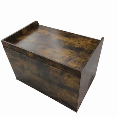 China Viable Wholesale High Quality Antique Quadrate Particle Board Cat Litter Box Big Large High Side for sale