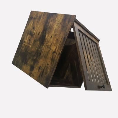 China Sustainable Wooden Pet Supplies Storage in Antique Cat Litter Box Home Stackable for sale