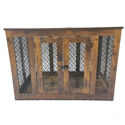 China Various Factory Sustainable Manufacturing Antique Kennel Crate Furniture For Small Dogs for sale