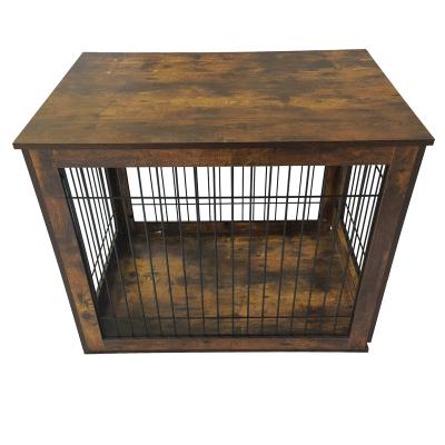 China Latest Viable Pet Supplies Quadrate Antique Wooden Dog Crate Furniture Pet Crate for sale