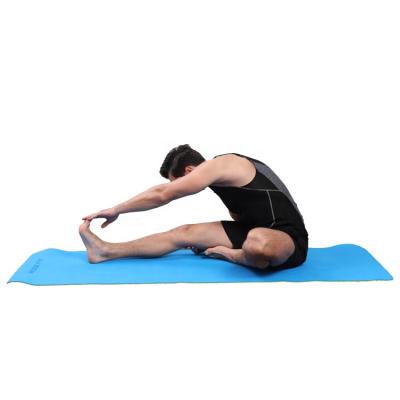 China Custom Hot Logo 6mm Double Side Fitness Yoga Pilate Exercise Sale Band Foldable Yoga Mat Anti Slip Yoga Mat With Stance Line for sale