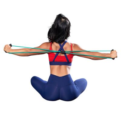 China Stretching Belt Elastic Ring Factory Sales Promotion 30lb Back Latex Pullers Back Stretch Chest Stretching Latex Elastic Rope For Home Fitness for sale