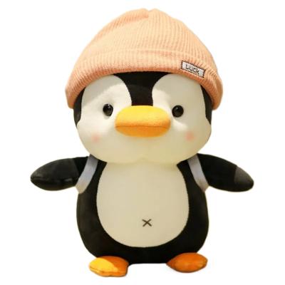 China No Best Seller Plush Penguin Plush Stuffed Toy with cute backpack Plush Pillow Customized Children's Doll Toys for sale