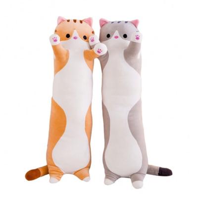 China Fasion Online store hot selling Stuffed cat toy Multi sizes Long pillow factory outlet large customized cute kitten plush toy for sale