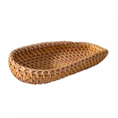 China Europe OEM/ODM Japanese Fruit Dessert Basket Tableware Household Basket Autumn Rattan Woven Storage Basket for sale