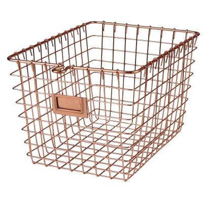 China Europe OEM/ODM Service Small Mini Storage Wire Basket Copper with Lowest Price for sale