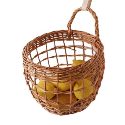 China Europe Basket Onions Wicker Basket Kitchen Storage Wall Hanging Basket Baby Hanging Toy Storage for sale