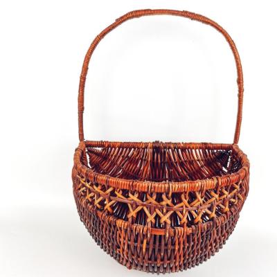 China Europe Vintage Boho Wall Hanging Planter Decor Bohemian Mid Century Wicker Basket Woven Plant Basket Modern Scandinavian Pot for sale