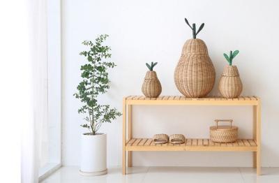 China Europe pear rattan basket for sale