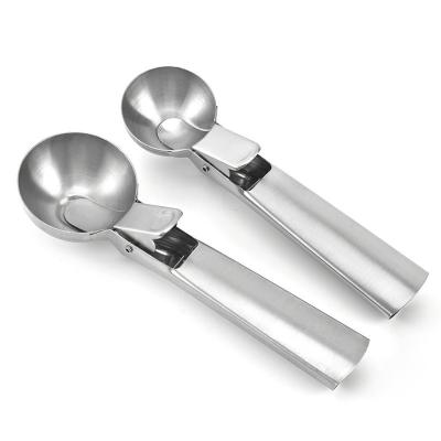 China Viable Stainless Steel Ice Cream Scoop Spoon Perfect For Frozen Yogurt, Gelatos, Sundaes for sale