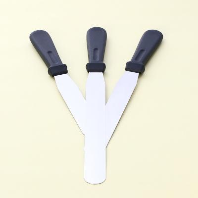 China High Quality Viable 6/8/10 Inch Stainless Steel Cake Spatula With Butter Plastic Spatula Handle Baking Tools for sale