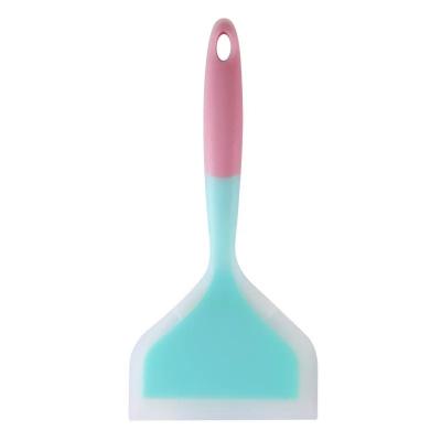 China High Quality Silicone Kitchen Spatula Turner Two Color Silicone Spatula Multicolor Nonstick Viable Thick Spatula Eggs for sale