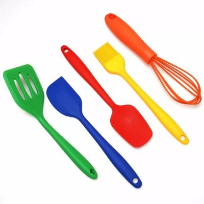 China Top Selling Silicone Mini Kitchen Utensil Set Food Grade 5 Silicone Utensil Set Mini for sale