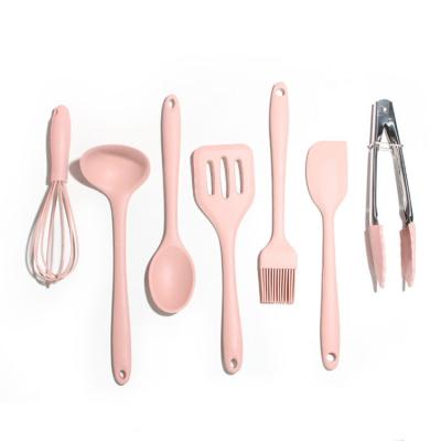 China Top Selling Silicone Mini Kitchen Utensil Set Food Grade 7 Silicone Utensil Set Mini for sale