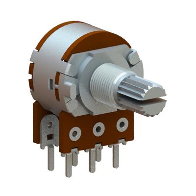 China - Taiwan Manufacturer of Rotary Potentiometer-Double Units 16mm Metal Shaft Parts for sale