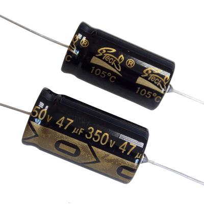 China Taiwan Electronic Consumer Products Manufacturer Of Aluminum Electrolytic Capacitor, Axial 47UF 350V for sale