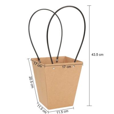 China LONGSUN WATERPROOF Gift Packaging Kraft Paper Bouquet Bag For Floral Wrapping for sale