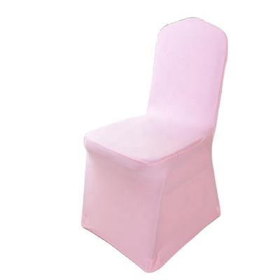 China Simple White Cheap Universal Spandex Chair Cover For Hotel Wedding for sale