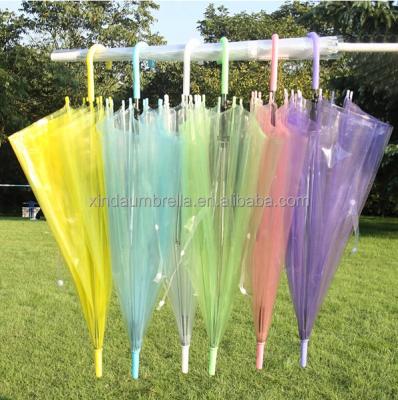 China Clear Clear Clear Dome Shaped Rain POE PVC Vinyl Umbrella for sale