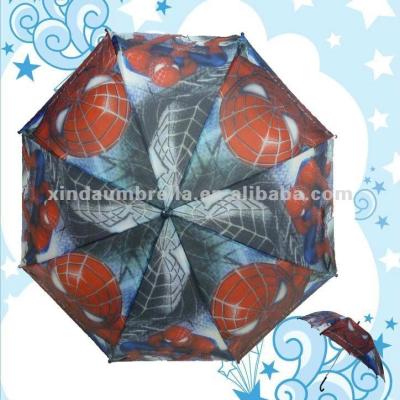 China Full Printed Polyester Spider Man Kids Cartoon Boy Umbrella For Craft for sale