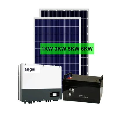 China Home Solar Set Off Grid Systems 5kw 2kw 6kw 3kw Solar Powered Solar Power System Price For Home Use for sale