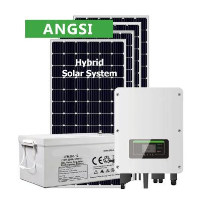 China Home Solar Panel System 5000W Home Hybrid Solar System KW 5KW 10KW 15KW 20KW 30KW Solar Power System for sale