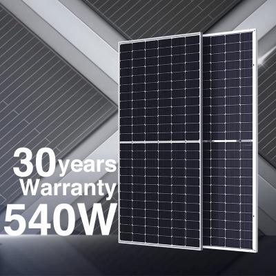 China Bifacial Solar Power System ANG SI Solar Panels Cells 550W 545W 540W Half Solar Panel Home PV Printed Solar Plates for sale