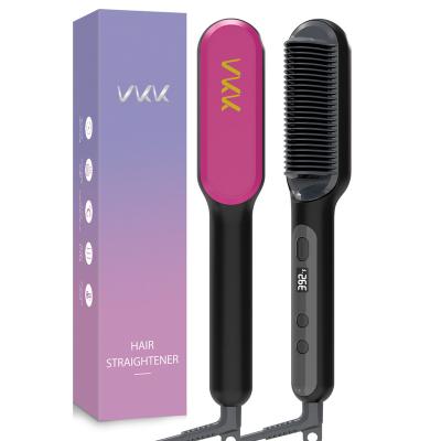 China Hair straightener and curler. Reduces Frizz and Static Ceramic Hair Straightener Straightening Comb Brush Passionate Electric Hair Straightener Brush for sale