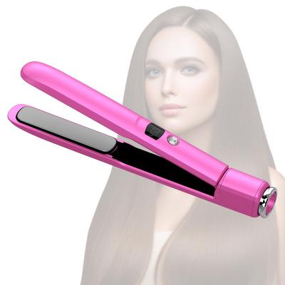 China For straightening and rolling hair. Reduces Frizz and Static VKK Straight Hair Splint 2 in 1 Tourmaline Hair Straightener Curling and Straightening Flat Iron for sale