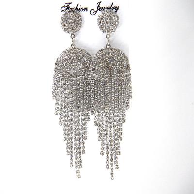 China Wholesale High Quality Style TRENDY Diamond Long Hanging Fashion Earrings for sale