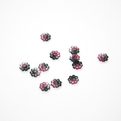 China Accessories all kinds of 10mm plastic plastic flat beads with hole flower shaped beads for sale