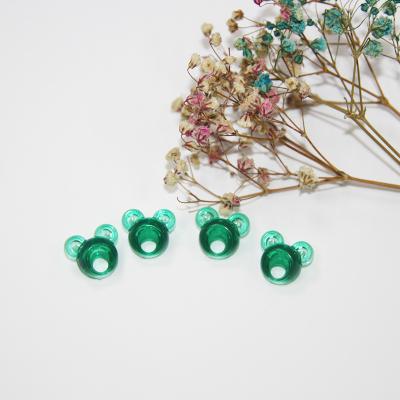 China Other Factory Manufacturer 15mm Green With Big Hole Mickey Mouse Plastic Beads for sale