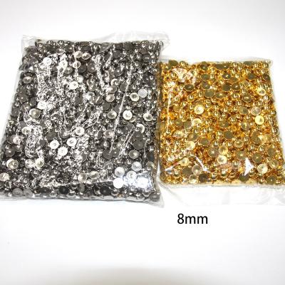 China Garment Accessories Half Size Quality Acrylic Round Plated CCB Plastic Beads for sale