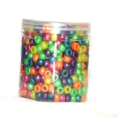 China Hot Selling Plastic Bead Acrylic Pony Beads Set from Amazon 6x9mm for sale