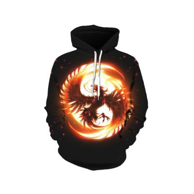 China Best selling anti-shrink 3d printing phoenix 2021 unisex streetwear fashionable hoodie for sale