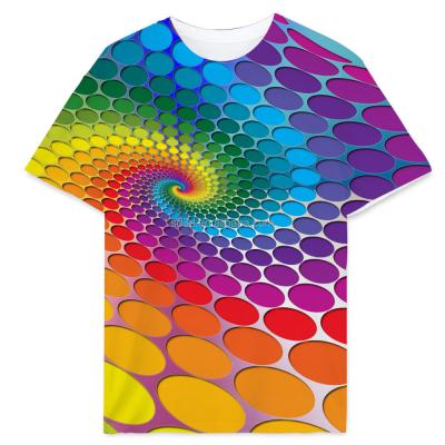 China Irregular O-neck T-shirts Anti-Wrinkle Sparkle Figure Sleeve Summer Sublimation Print Men's Casual Short Tee for sale