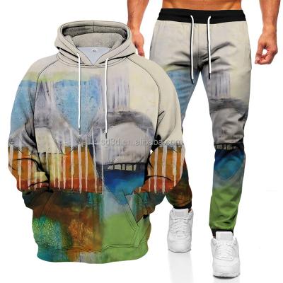 China QUICK DRY In Stock Spring Hoodies Pants Sets Digital Printing Famous Inbetweening Style Graphic For Free for sale