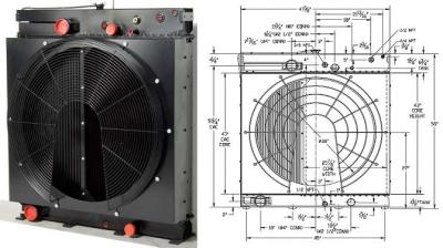 Chine Échangeur de chaleur d'huile hydraulique/radiateur de soudure soudés pour le générateur diesel à vendre