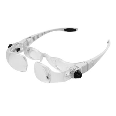 China Hardness 7102-360 Lens Mobile Phone TV Glasses 2X-4X Magnification Adjustable Magnifiers With Replaceable Headband for sale