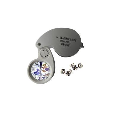 China Portable Mini Size MG21011 Magnifier Pocket Promotional Gifts Illuminated Jewelry Magnifying Glasses for sale