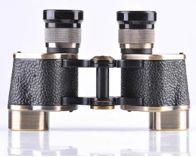 China 6X24mm Classic Brass Antique Binoculars With Rangefinder Compact for sale