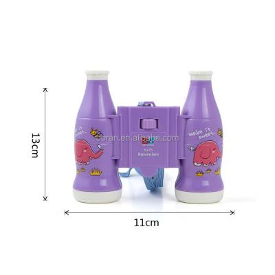 China Binoculars 6x25 ABS Cola Bottle Shape Cartoon Binocular Telescopes Plastic Kids Gift Toy for sale