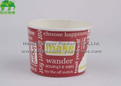 China Environmental Single Wall PE Coated Ice Cream Paper Bowls With Water Base Ink Printing for sale