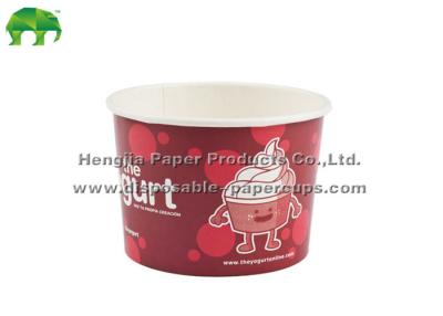 China Red Recycled Insulated PE Coated 16oz Disposable Ice Cream Cups With Lids for sale